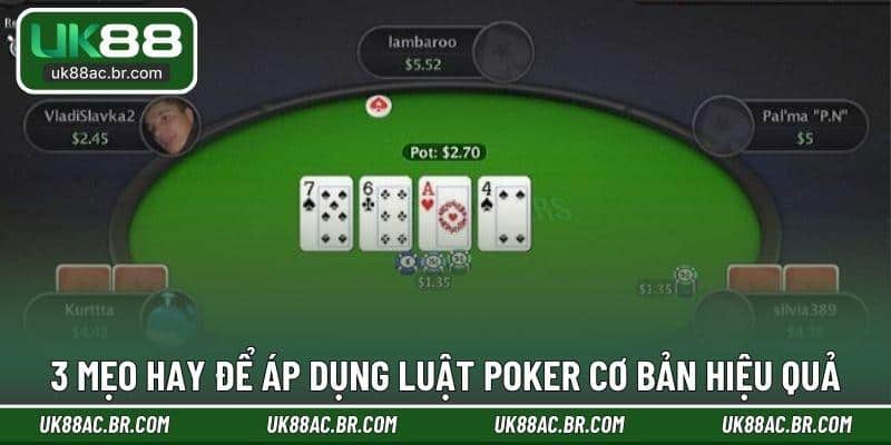 3 mẹo hay để áp dụng luật Poker cơ bản hiệu quả