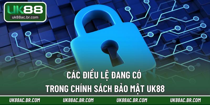 Các điều lệ đang có trong chính sách bảo mật UK88