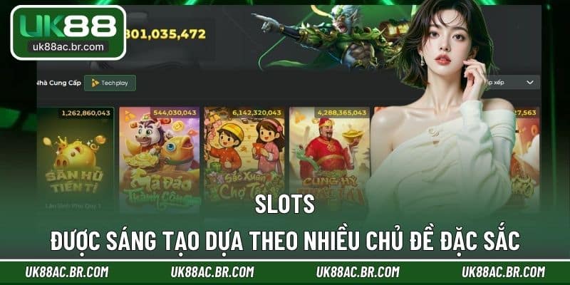 Slots được sáng tạo dựa theo nhiều chủ đề đặc sắc